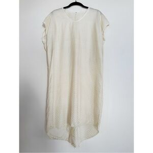 AQC Silk Checkered Dress Ivory Size 1 / Small